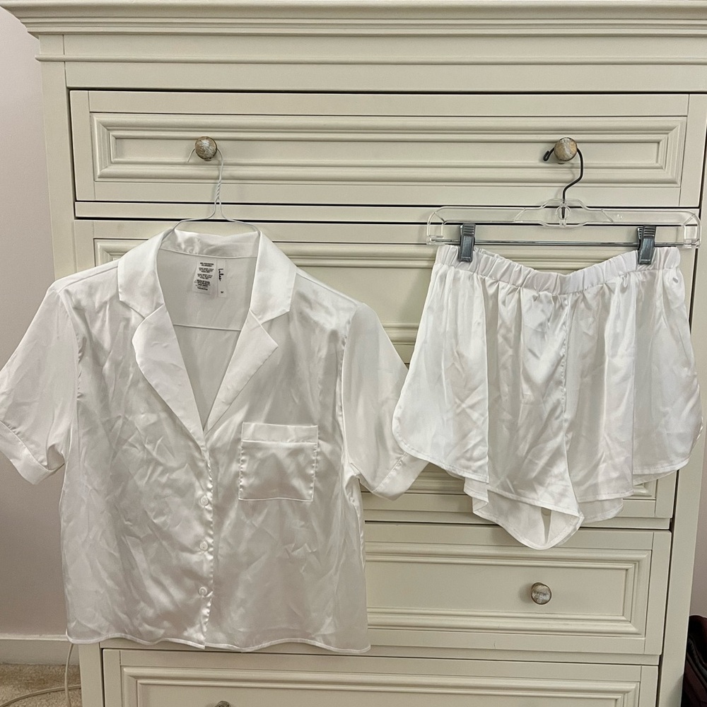 Lulus White Bridal Pajama Set